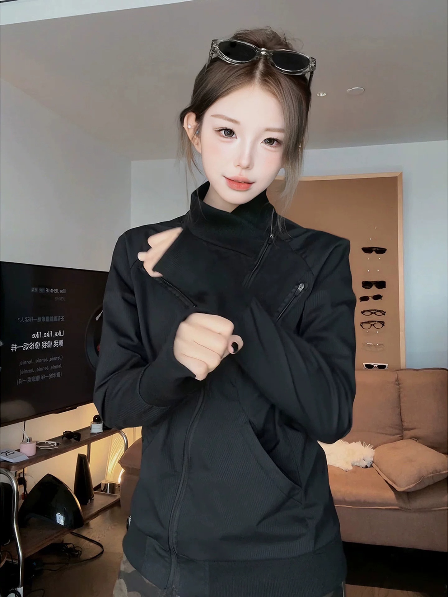 Black Irregular Zipper Ice Sil - Summer Clothing Styles Men 评论和价格