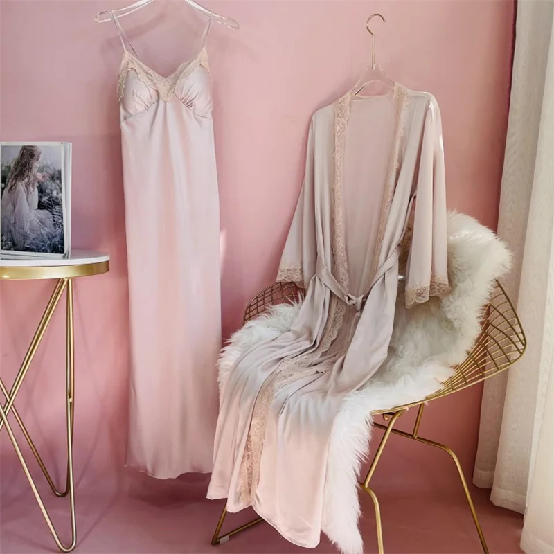 New Female Long Robe Nightgown - Summer House Clothing 评论和价格