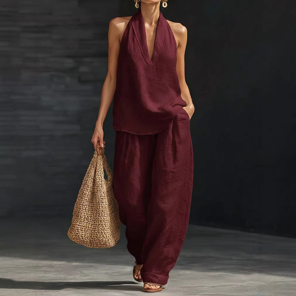 Summer Retro Solid Cotton Line - Summer Linen Clothing For Women 评论和价格
