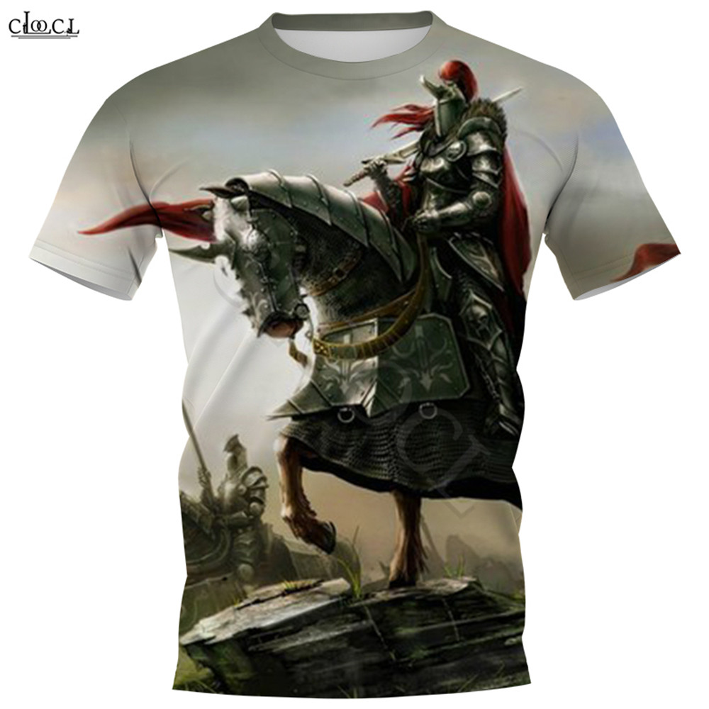 HX Knights Templar T-shirts 3D - Summer Knights Clothing 评论和价格