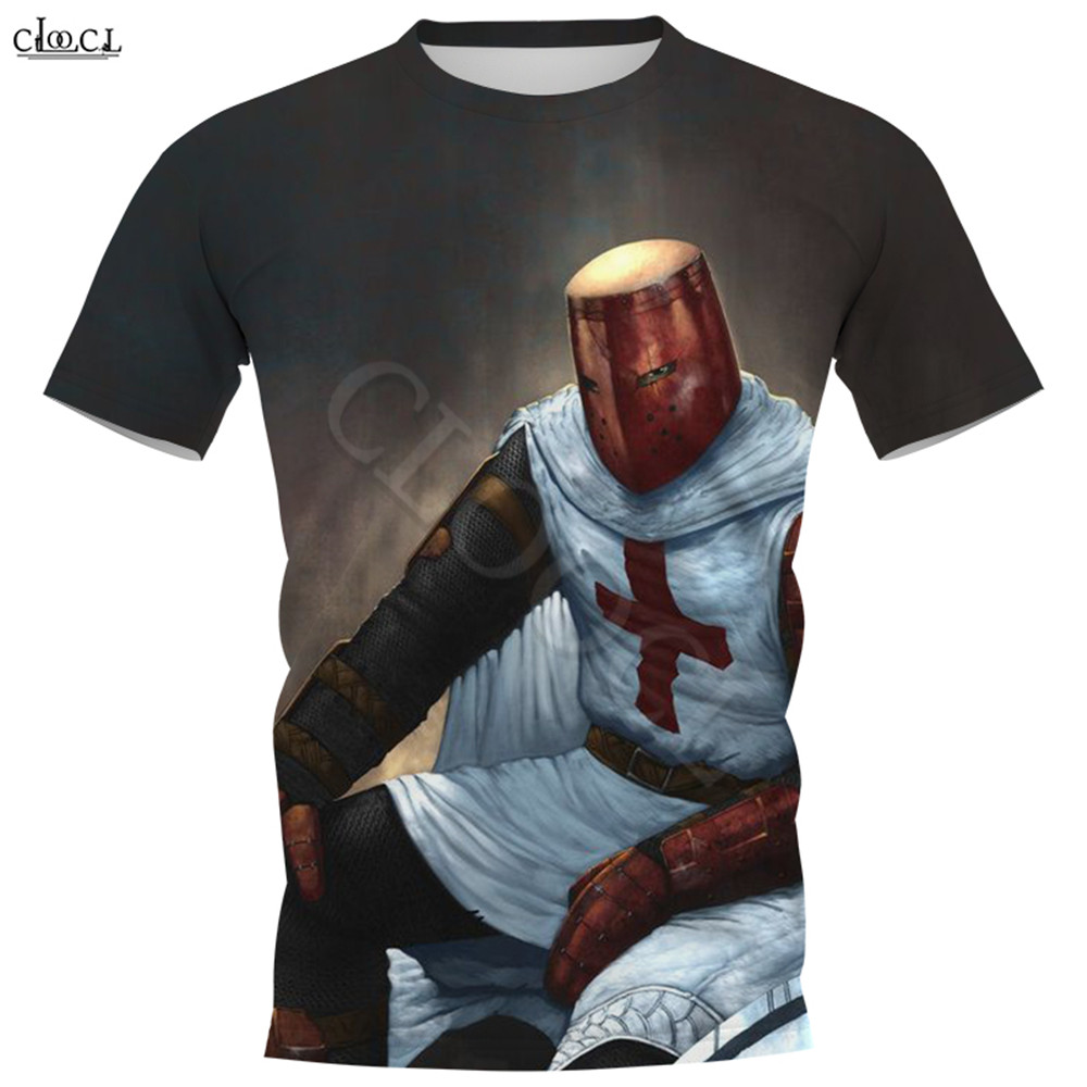 HX Knights Templar T-shirts 3D - Summer Knights Clothing 评论和价格