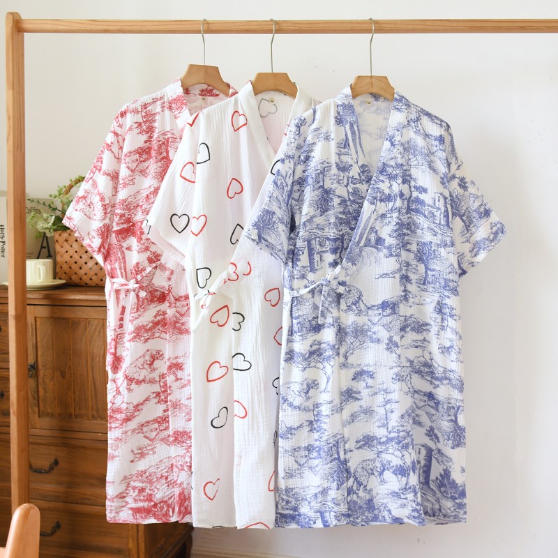 Spring Summer Women Robe Ladie - Summer House Clothing 评论和价格