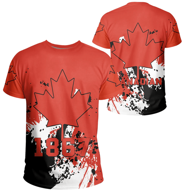 Canada Day T-shirt Canadian Fl - Summer Clothing Women Canada 评论和价格