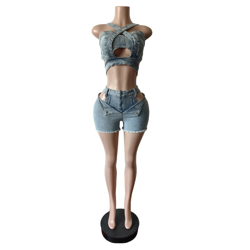Sexy Jean 2 Piece Sets Women O - Summer Clothing Bundle 评论和价格
