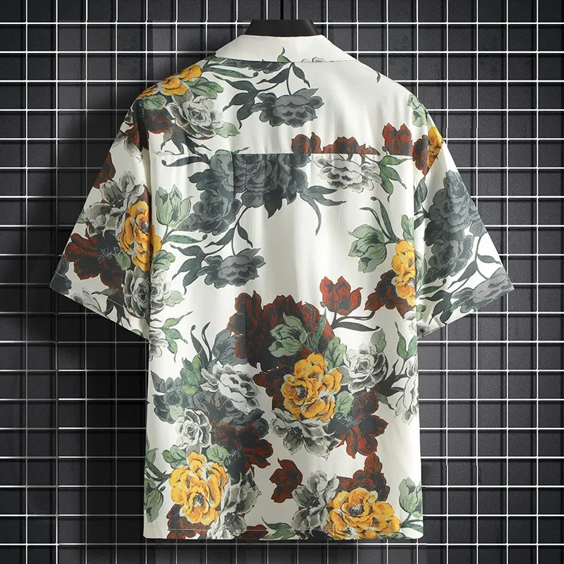 Printed Shirt Men's Short Slee - Summer Clothing Styles Men 评论和价格