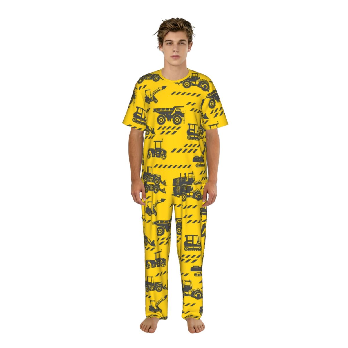 Men Pajamas Suit Short Sleeved - Summer Clothing Cartoon 评论和价格