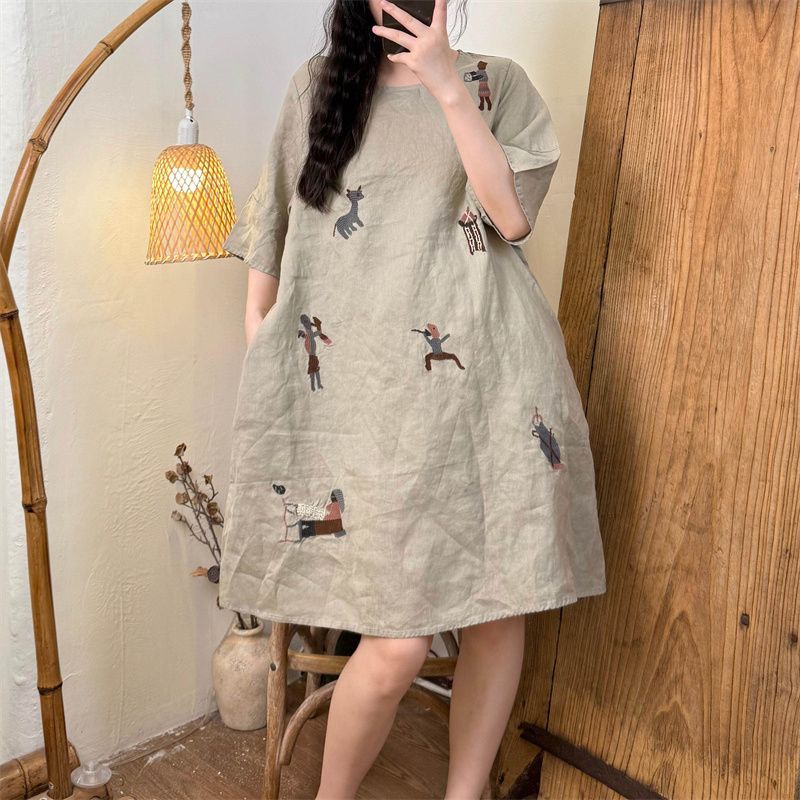 Plus Size Women's Summer Casua - Summer Linen Clothing For Women 评论和价格