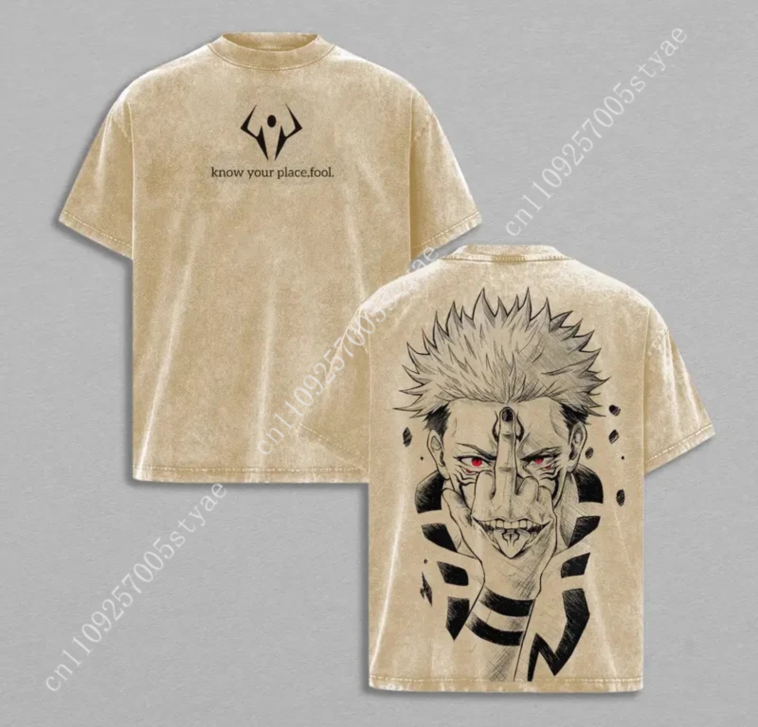 Anime  Ryomen Sukuna Graphic T - Yours Summer Clothing 评论和价格
