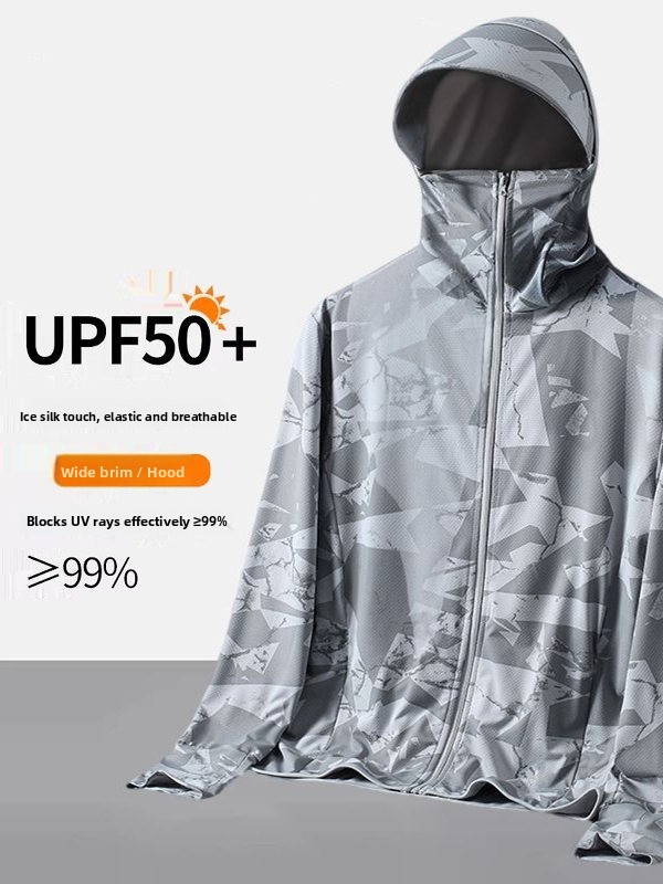 Men's Camouflage Ice Silk Sun  - Summer Uv Clothing 评论和价格