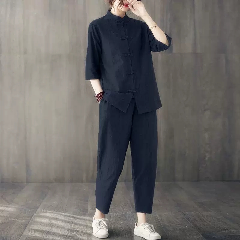 2pcs Buddhist Women's Clothing - Summer Linen Clothing For Women 评论和价格