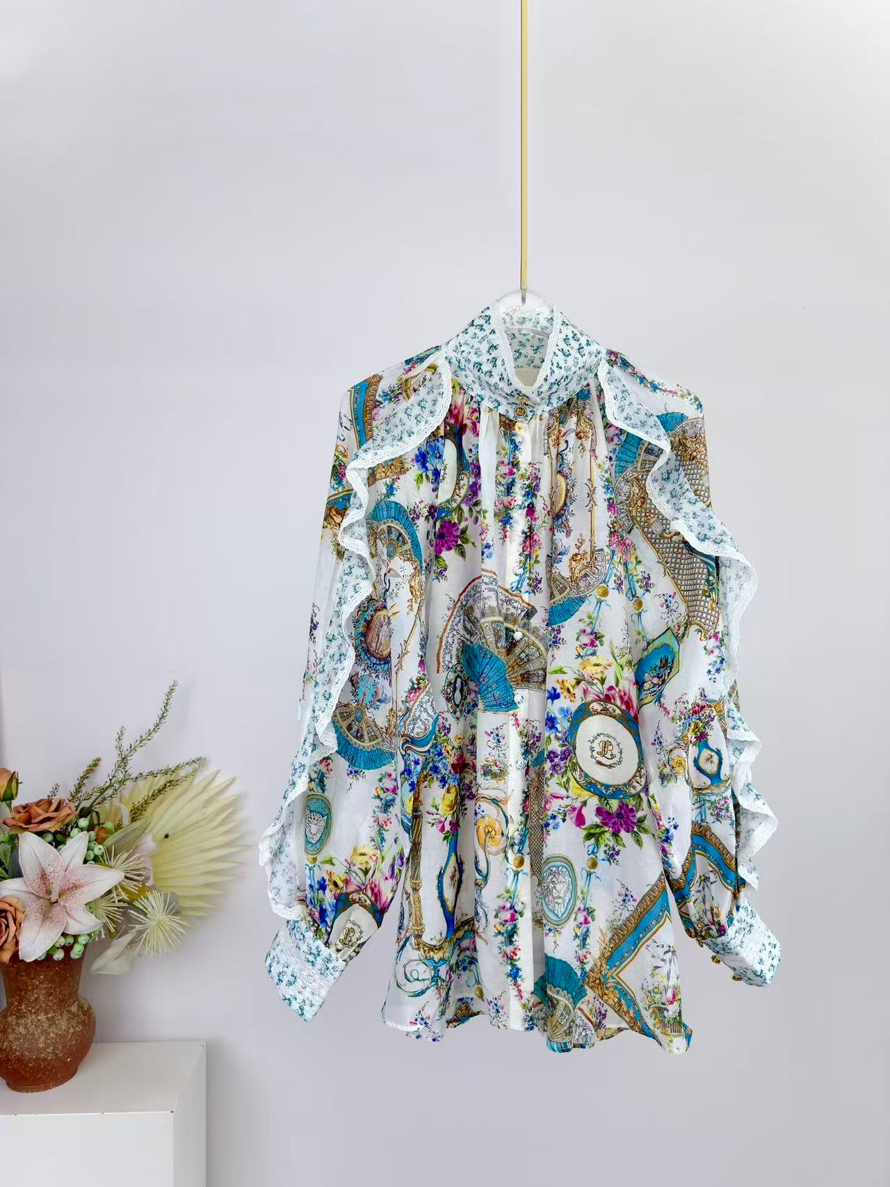 2026 Women Flower Print Set Cr - Summer Linen Clothing For Women 评论和价格