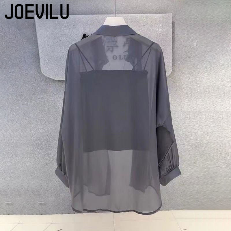 Sheer Chiffon Shirt Women's Ca - Summer Clothing Japan 评论和价格