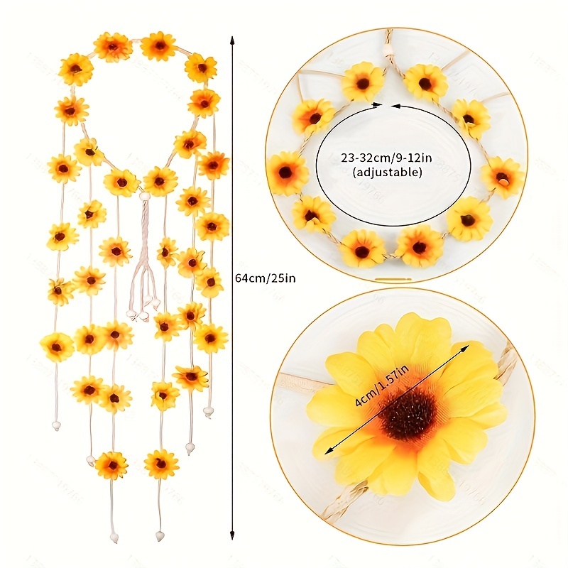 Flower hippie headband, flower - Summer Linen Clothing For Women 评论和价格