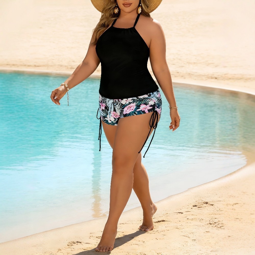 Swimwear 2026 Tankini With Sho - Halter Neck Top 评论和价格