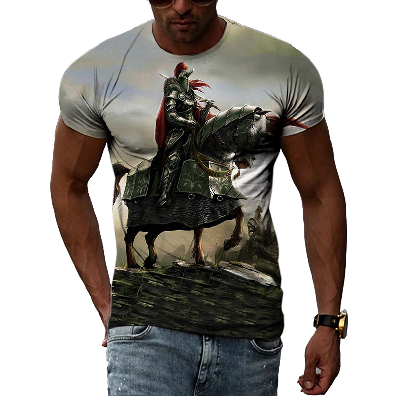 New Men's Handsome Knight 3D P - Summer Knights Clothing 评论和价格