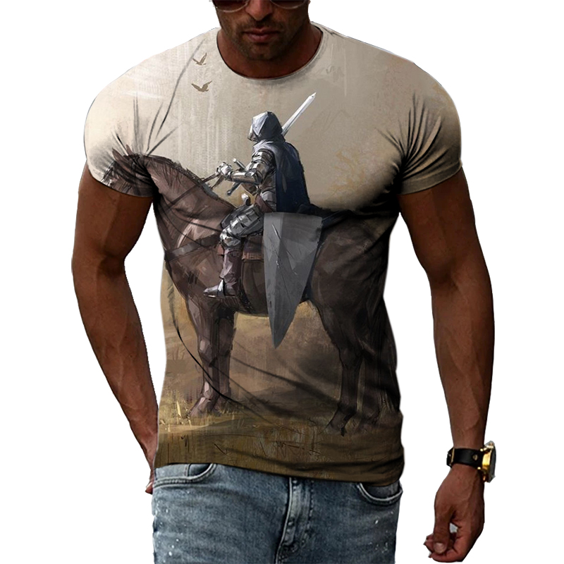 New Men's Handsome Knight 3D P - Summer Knights Clothing 评论和价格